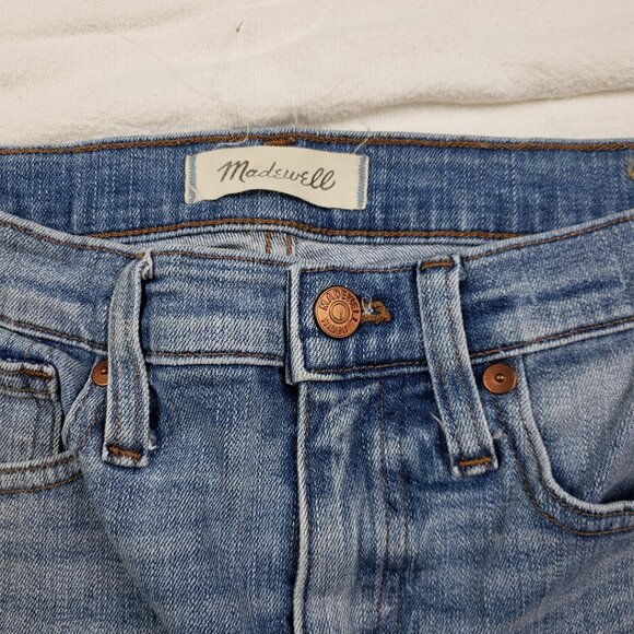 Madewell 9" High-Rise Skinny Jeans: Destructed-Hem Edition Size 26 Distressed - Picture 5 of 16